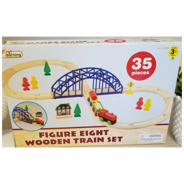 35 Pc Wooden Train Set