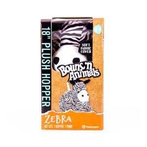 18" Zebra Plush Hopper