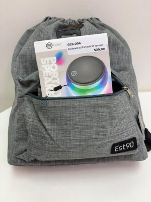 Backpack w/ Portable BT Speaker